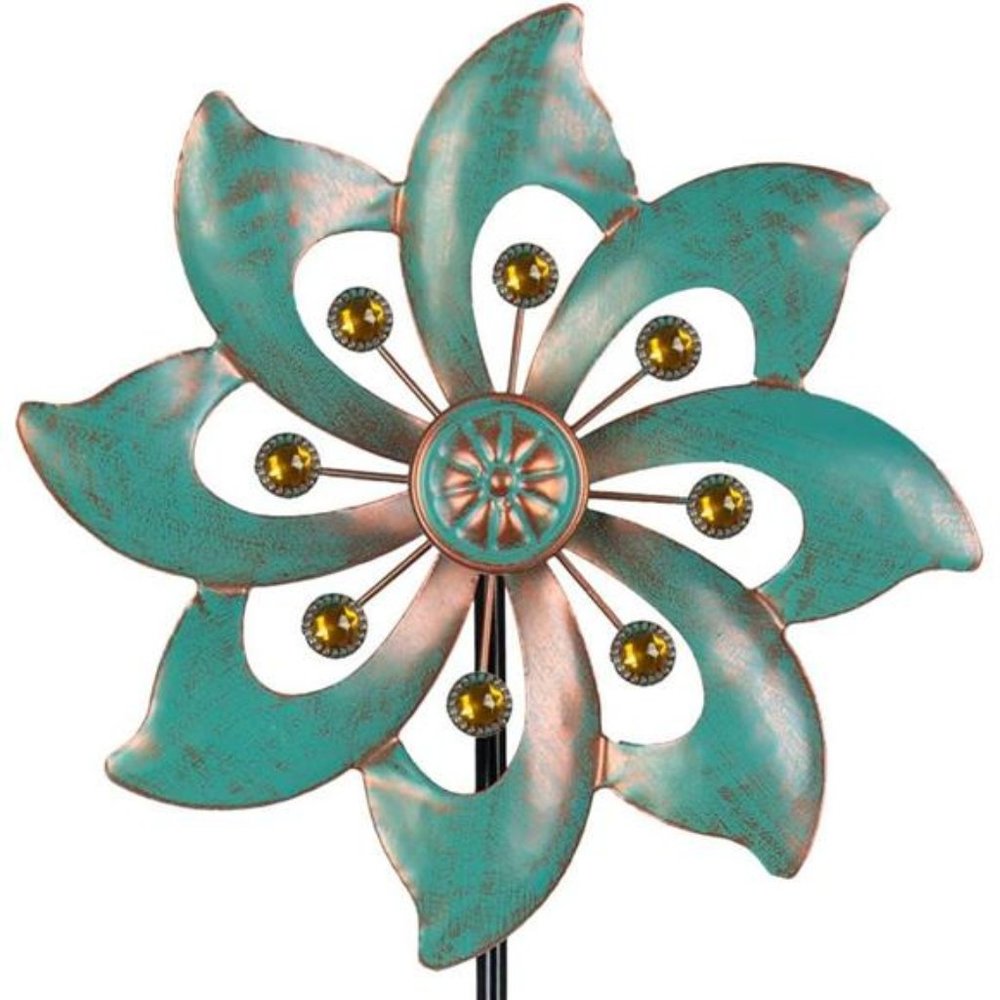 Garden Decor Wind Spinners, Small Waterproof Metal Pinwheels Wind Spinner